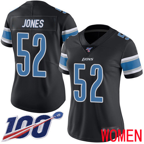 Detroit Lions Limited Black Women Christian Jones Jersey NFL Football 52 100th Season Rush Vapor Untouchable